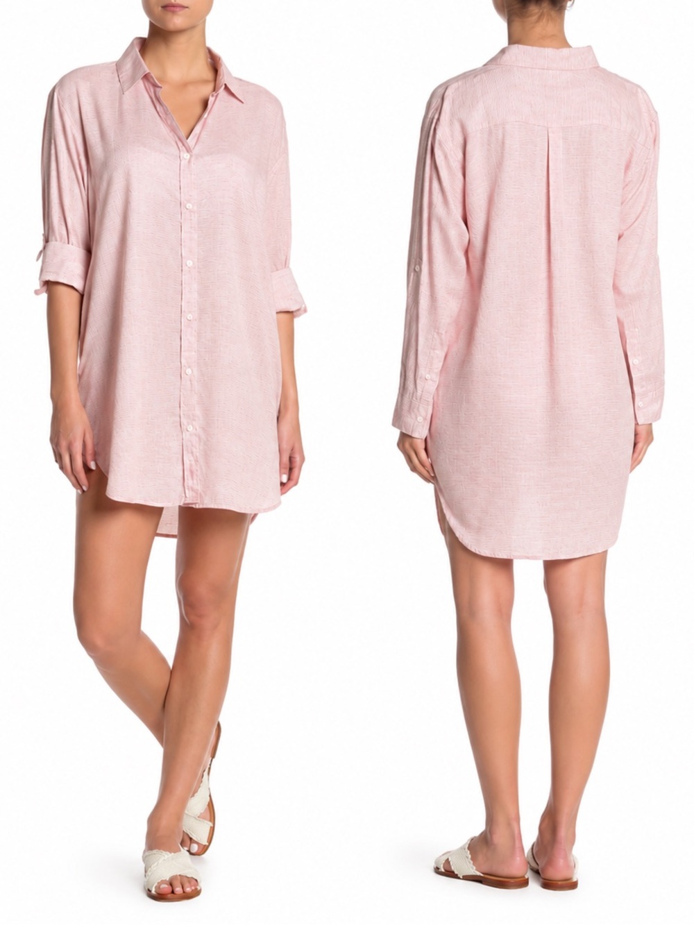 Onia Marie Shirtdress in Spanish Red Size XS REVOLVE